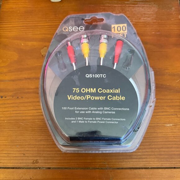 Q-See 100 Ft 75 Ohm Coaxial Video/Power Extension Cable For Analog Cameras - Picture 2 of 2